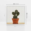 Obraz w ramie 50x50 - Kwiatowy taniec kaktusa - kaktus, kwiat - rama biała