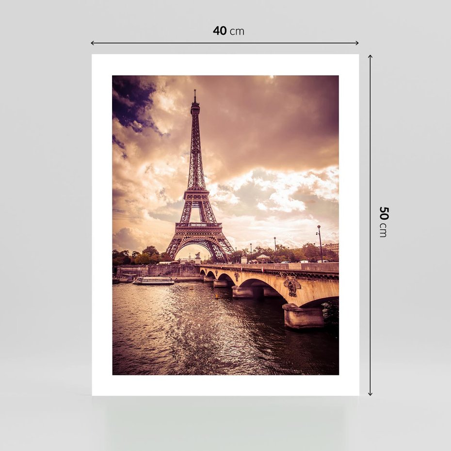 Plakat bez ramy 40x50 - Eiffla: ikona Paryża - Eiffla, Paryż