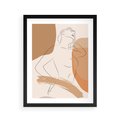 Plakat w ramie 40x50 - Sztuka Prostoty - kobieta, szkic - rama czarna