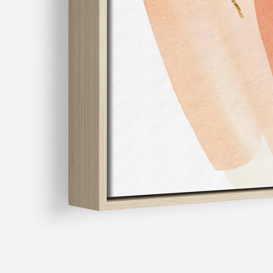 Obraz w ramie 80x80 - Rozbijające Plamy - abstrakcyjne akwarelowe plamy, minimalizm - rama drewno