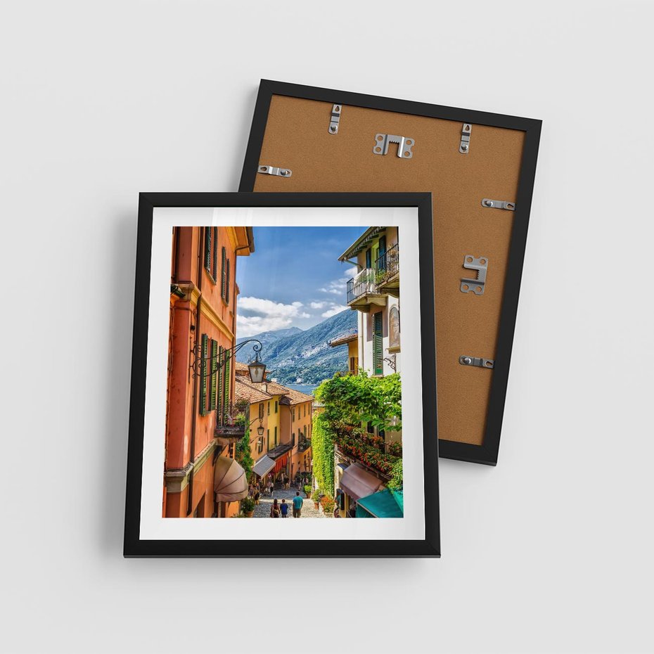 Plakat w ramie 40x50 - Tropienie Nieskończoności - uliczka, perspektywa - rama czarna