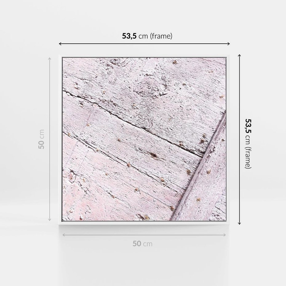 Obraz w ramie 50x50 - Nowoczesna Elegancja - beton, struktura - rama biała