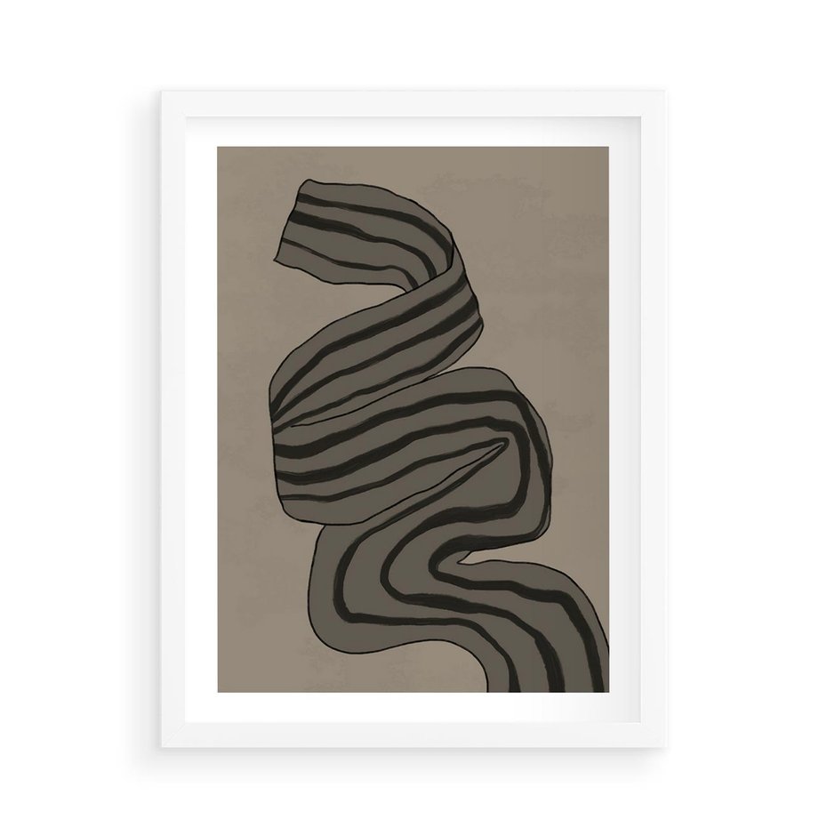 Plakat w ramie 50x70 - Niezwykłe Przesilenia - nowoczesna geometryczna sztuka, loftowe wnętrze - rama biała