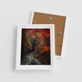Plakat w ramie 40x50 - Jesienne Podróżowanie - fotografia, jesień - rama biała