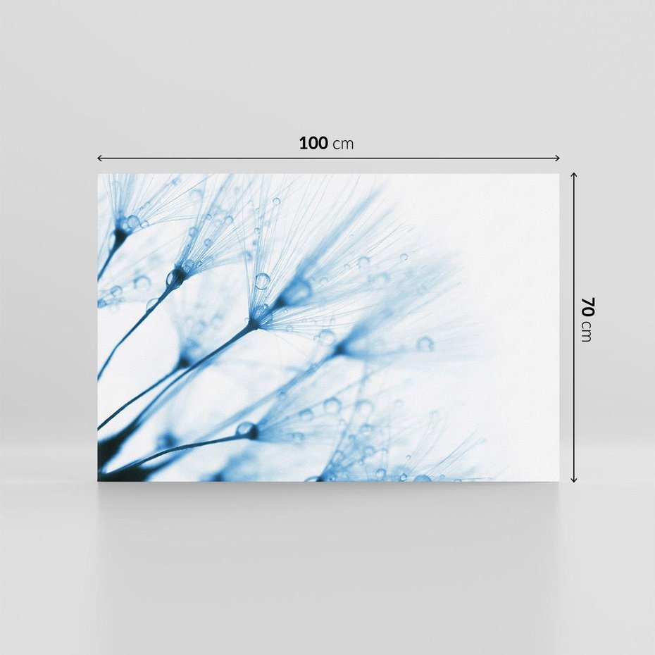 Obraz na płótnie 100x70 - Kwiat w kroplach wody - kwiat, krople