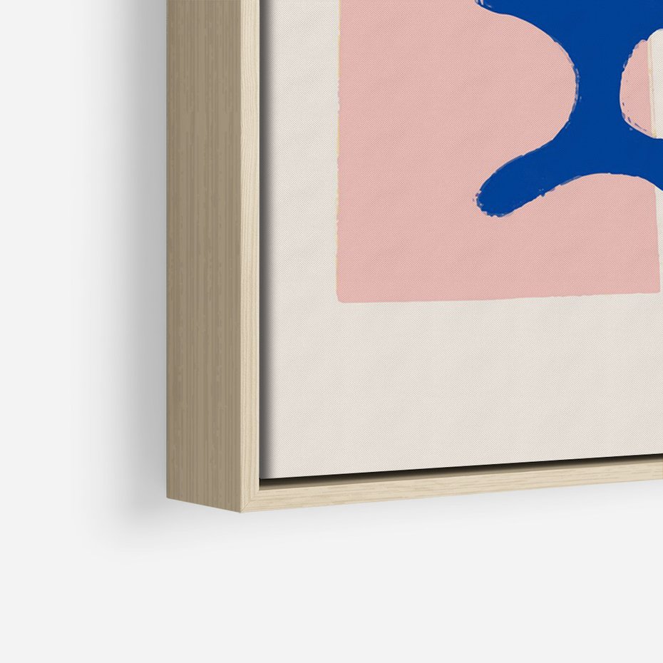 Obraz w ramie 50x70 - Delikatne Plamiste Refleksje - abstrakcja, nowoczesny plakat - rama drewno
