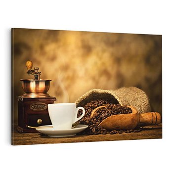 Obraz na płótnie 100x70 - Kawowe uniesienie - kawa, filiżanka