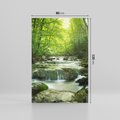 Obraz na płótnie 80x120 - Ukojenie strumienia: Spotkanie z naturą - strumyk, las