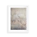 Plakat w ramie 30x40 - Surowość ściany z betonu - ściana, beton - rama biała