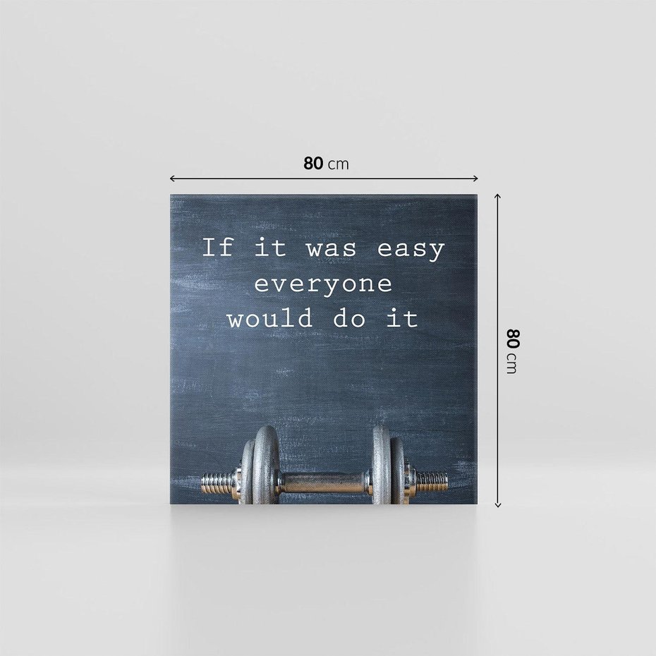 Obraz na płótnie 80x80 - Energia W Ruchu - siłownia, fitness