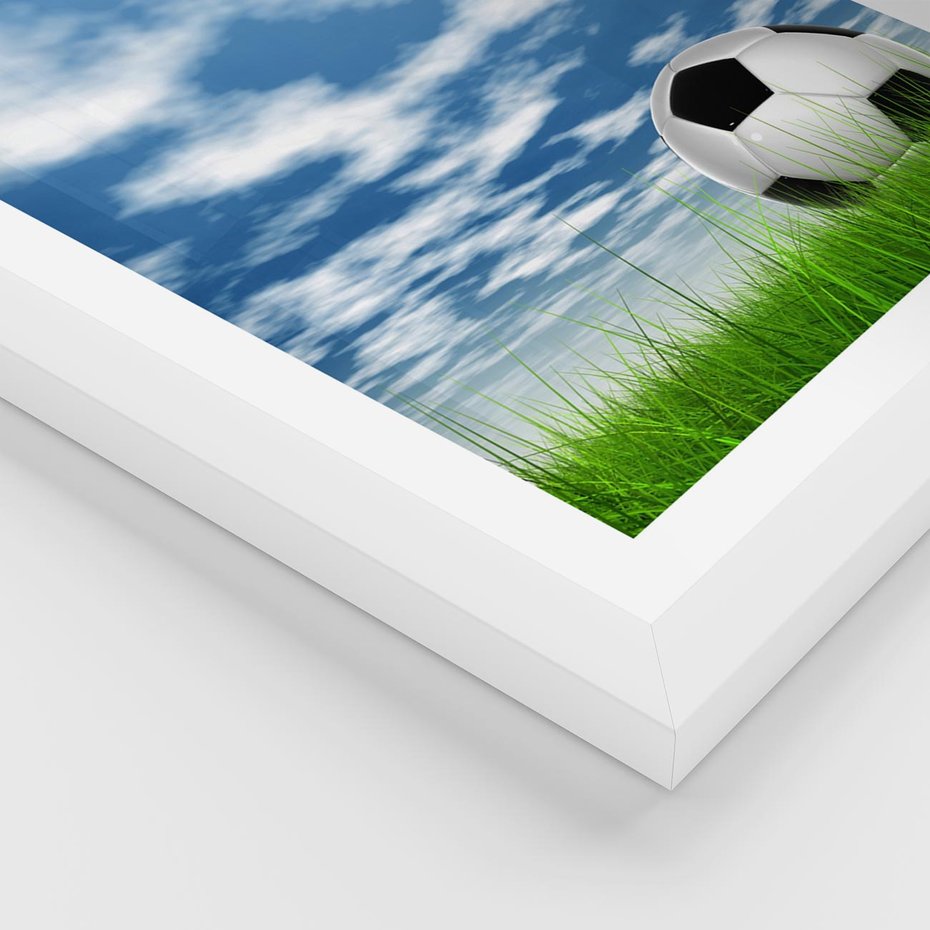 Plakat w ramie 40x50 - Piłkarska Pasja - piłka, nożna - rama biała