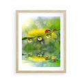 Plakat w ramie 40x50 - Deszczowa Biedronka - biedronka, deszcz - rama drewno