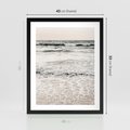 Plakat w ramie 40x50 - Szarość Morza - morze, fale - rama czarna
