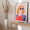 Plakat w ramie 30x40 - Kobieca Ekspresja - nowoczesny plakat, styl retro - rama czarna