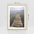 Plakat w ramie 30x40 - Jeziorne Refleksje - pomost, jezioro - rama drewno