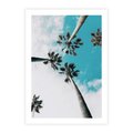 Plakat bez ramy 21x30 - Palmy w Gorącym Niebie - palmy, ujęcie z dołu