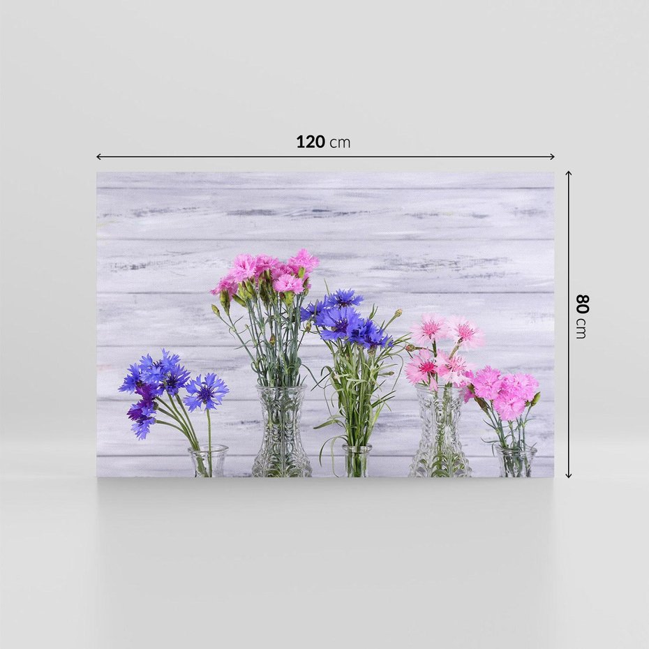Obraz na płótnie 120x80 - Kwiatowe impresje - kwiaty,