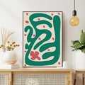 Obraz w ramie 50x70 - Boho Widoki - abstrakcyjny obraz, plakat - rama czarna