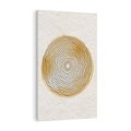 Obraz na płótnie 70x100 - Zapisane w promieniach słońca - beżowe strukturalne tło, koła