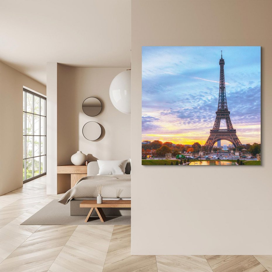 Obraz na płótnie 60x60 - Francja: romantyczny Paryż - Francja, Paryż