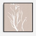 Obraz w ramie 50x50 - Impresje Pastelowych Nastrojów - minimalistyczny delikatny obraz, beżowe odcienie - rama czarna