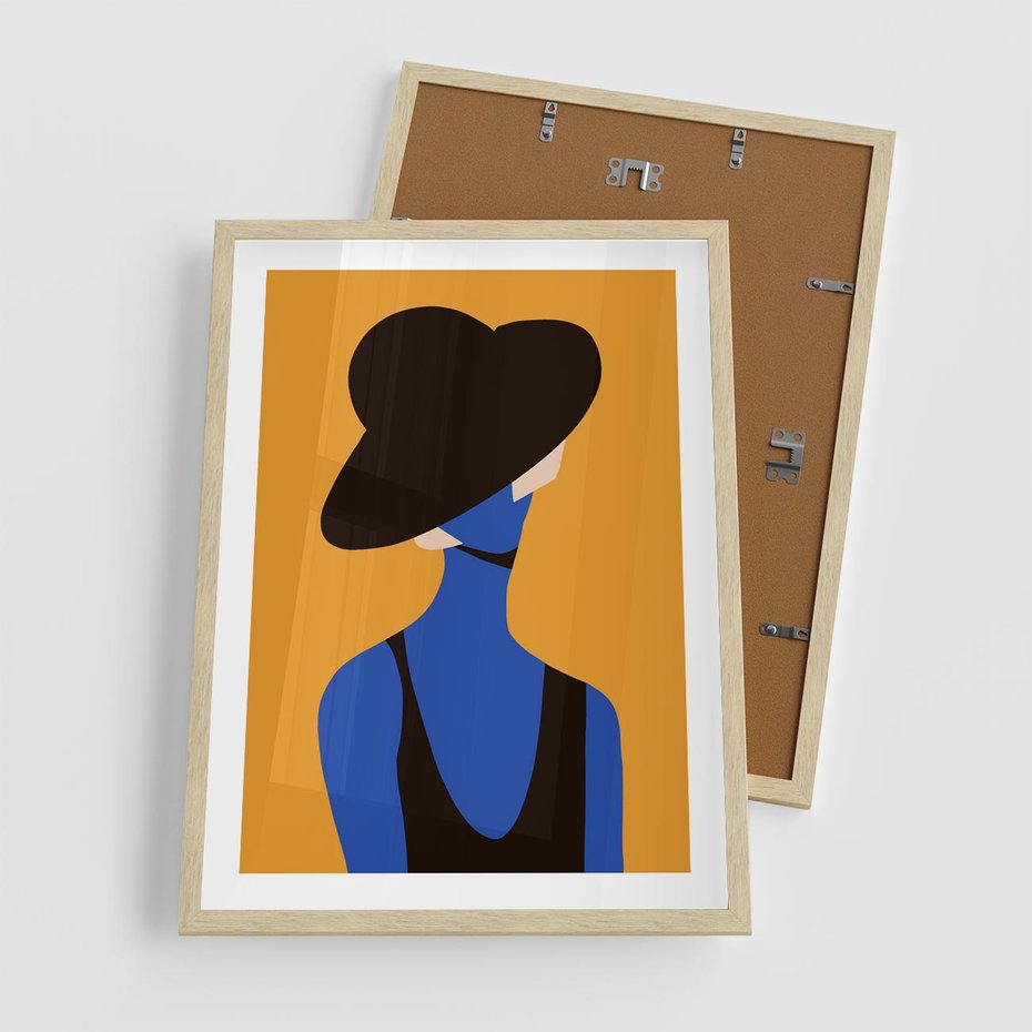 Plakat w ramie 50x70 - Zaklęte Zniknięcie - sztuka nowoczesna, plakat - rama drewno