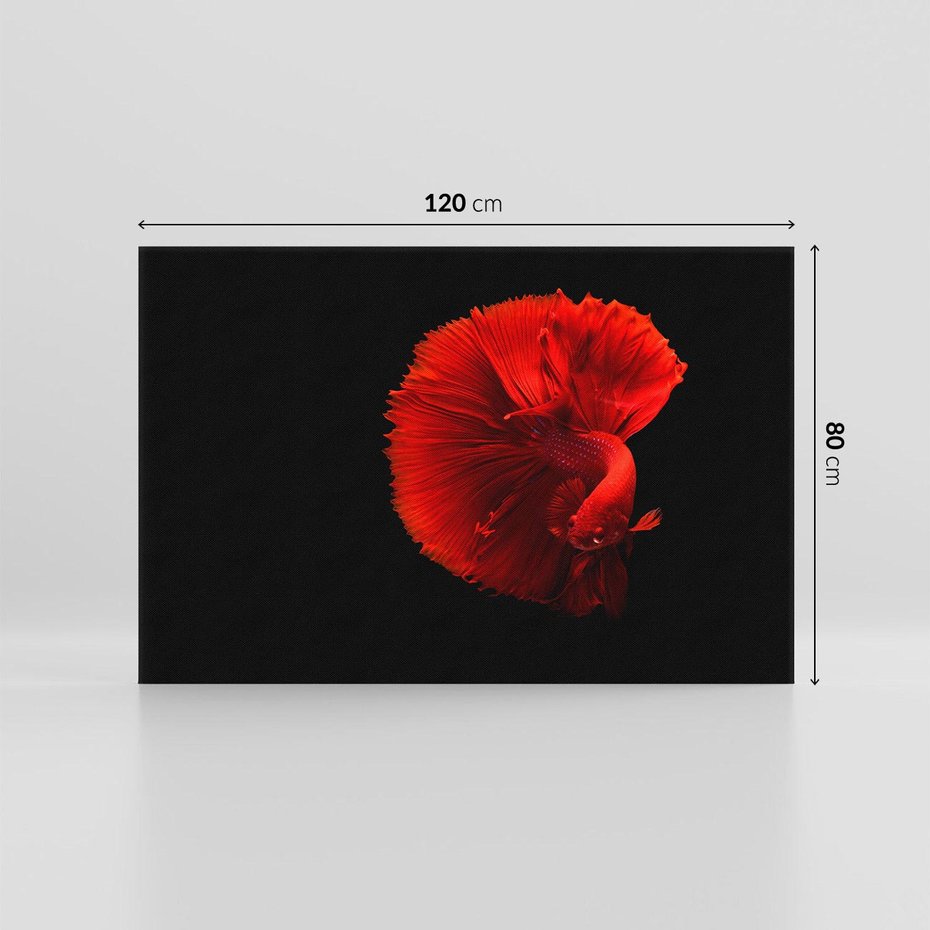 Obraz na płótnie 120x80 - Ryba wśród fal - ryba, morze