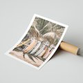 Plakat bez ramy 21x30 - Surfingowy Raj - deski surfingowe, na plaży