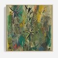 Obraz w ramie 80x80 - Tajemnicze Konstrukcje Form - abstrakcyjny obraz, mnogość kolorów - rama drewno