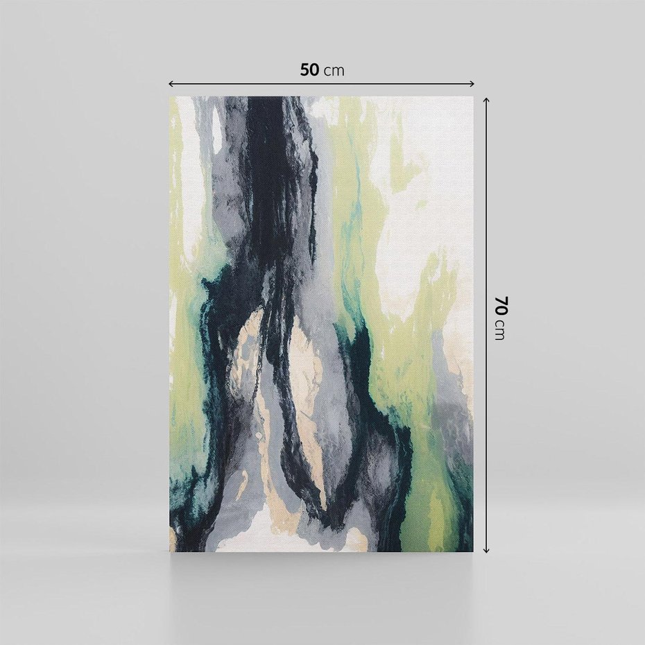 Obraz na płótnie 50x70 - Sfumowane zmysły artysty - rozmyte kolory, zieleń