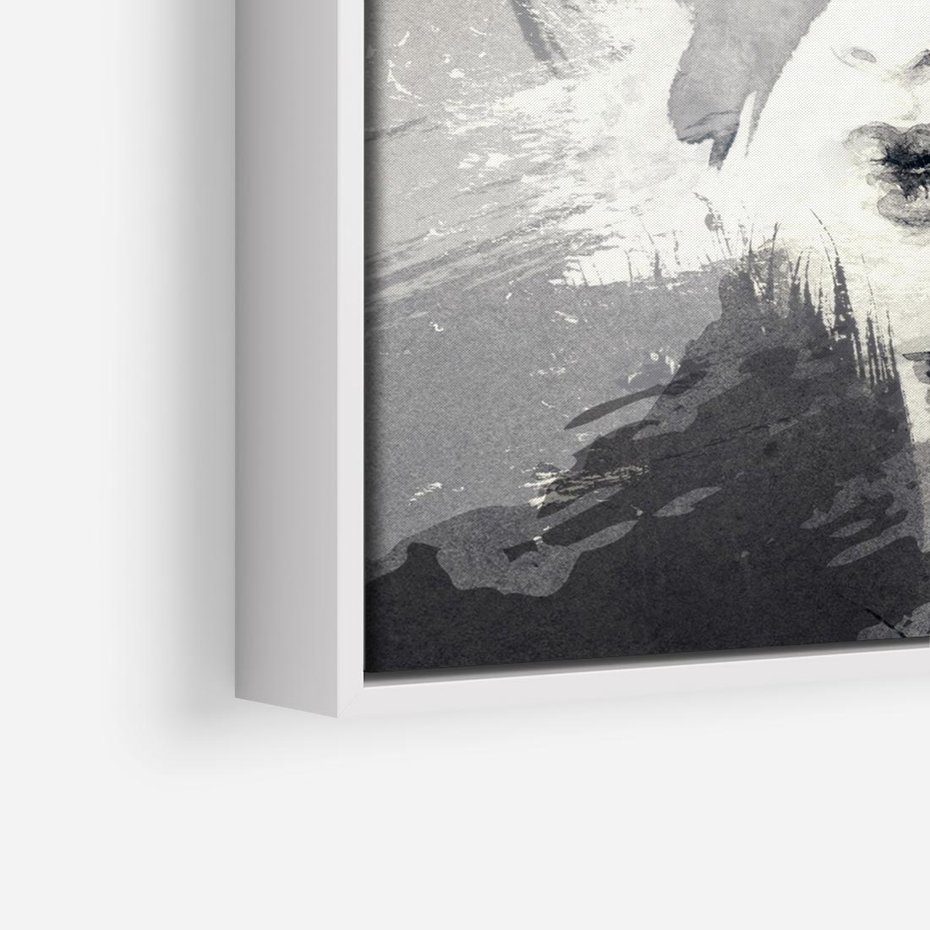 Obraz w ramie 50x50 - Abstrakcyjna wizja kobiety - abstrakcja, kobieta - rama biała