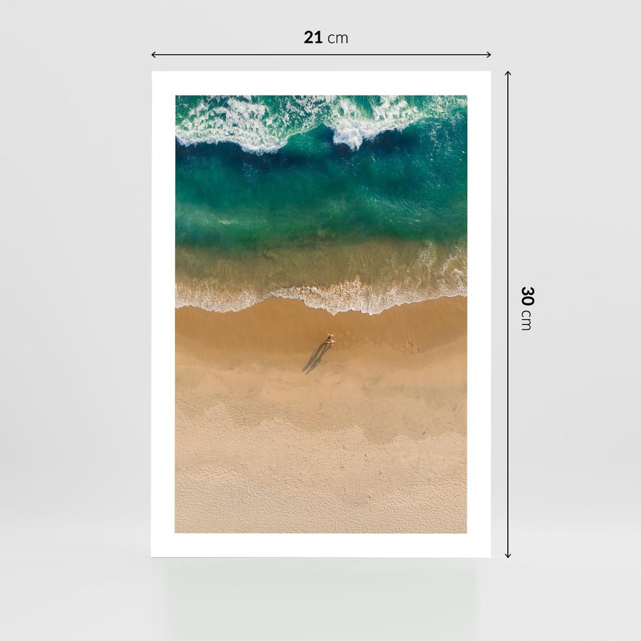 Plakat bez ramy 21x30 - Oaza Relaksu - plaża, morze