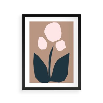 Plakat w ramie 30x40 - Refleksje Boho Przyrody - abstrakcyjny obraz, plakat - rama czarna