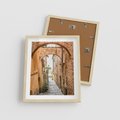 Plakat w ramie 40x50 - Magiczna podróż w głąb miasta - uliczka, perspektywa - rama drewno