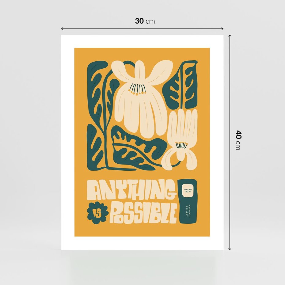 Plakat bez ramy 30x40 - Impulsy Harmonii - kwiaty, nowoczesny plakat