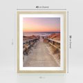 Plakat w ramie 40x50 - Spacer Wśród Przyboju - dróżka, morze - rama drewno