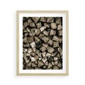 Plakat w ramie 40x50 - Piękno Drewna - belki drewna, drewno - rama drewno