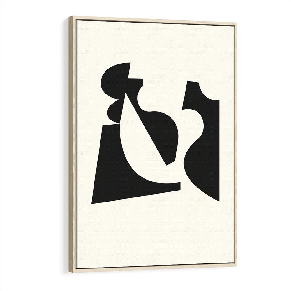 Obraz w ramie 50x70 - Tajemnicze Spektrum - abstrakcyjne kształty, geometria - rama drewno