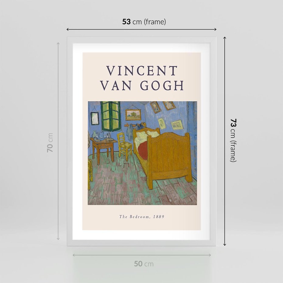 Plakat w ramie 50x70 - Reprodukcja van Gogha - vincent van gogh, reprodukcja - rama biała