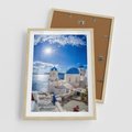 Plakat w ramie 50x70 - Uroki Santorini we Włoszech - Santorini, Włochy - rama drewno