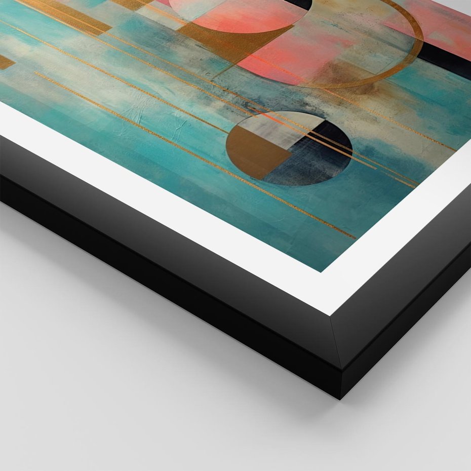 Plakat w ramie 50x70 - Abstrakcyjny Bałagan - abstrakcja, obraz olejny - rama czarna