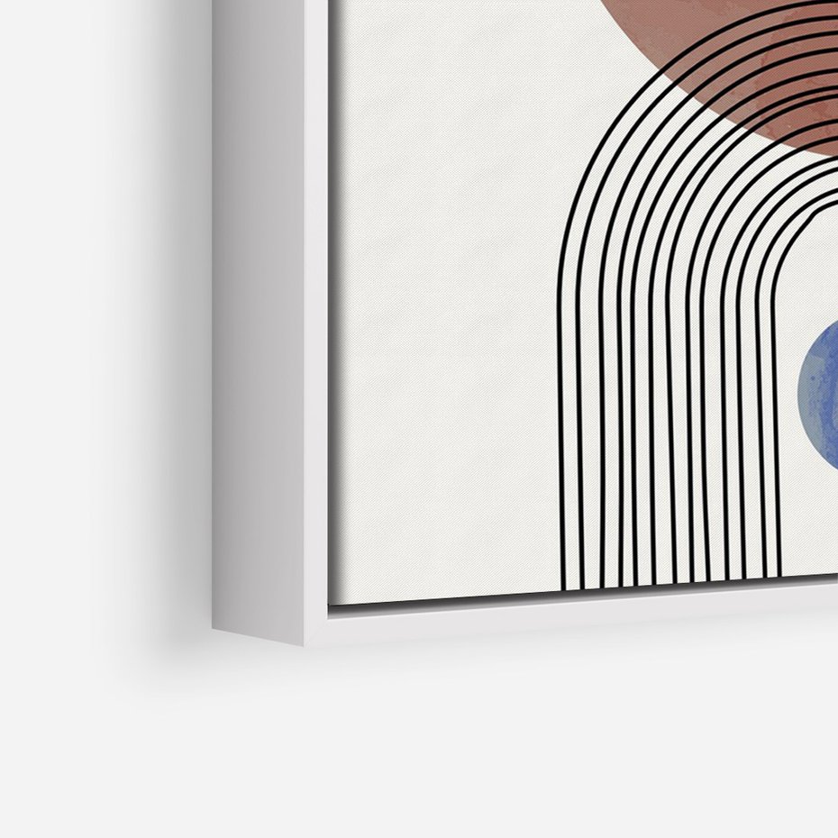 Obraz w ramie 70x100 - Księga Impulsów - nowoczesny plakat, styl midcentury - rama biała