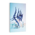 Obraz na płótnie 70x100 - Intensywny Kolor Natury - liście, kobalt