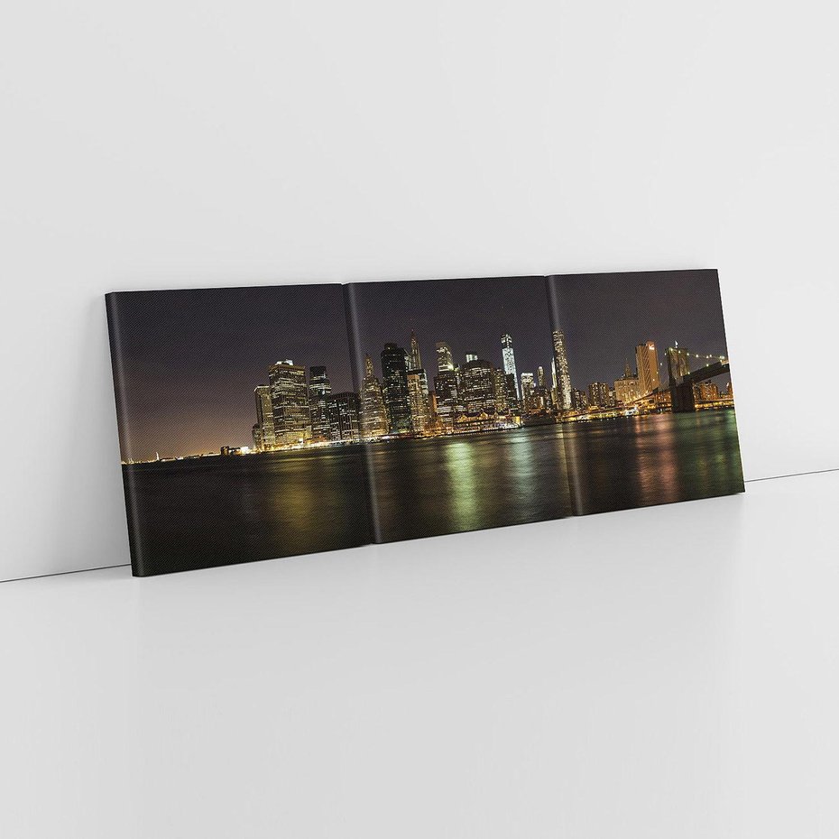 Obraz na płótnie 150x50 - Nowy Jork nocą - New York, Nowy
