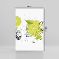 Obraz na płótnie 80x120 - Ekscentryczne limonki z wodą - limonki, woda