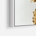 Obraz w ramie 70x50 - Ekskluzywny Akcent - złoty, ananas - rama biała