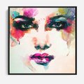 Obraz w ramie 50x50 - Kobieta Abstrakcja Twarz - kobieta, abstrakcja - rama czarna