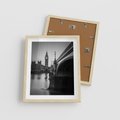 Plakat w ramie 40x50 - Majestatyczny Big Ben w Londynie - Londyn, most - rama drewno