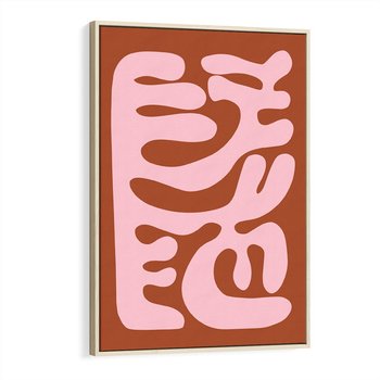 Obraz w ramie 80x120 - Migotliwe Boho Marzenia - abstrakcyjny obraz, plakat - rama drewno