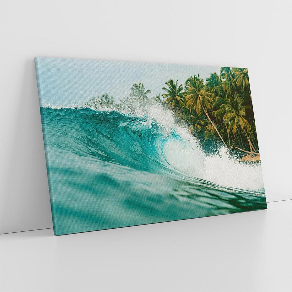 Obraz na płótnie 120x80 - Rajskie Wybrzeże - fotografia, duża fala